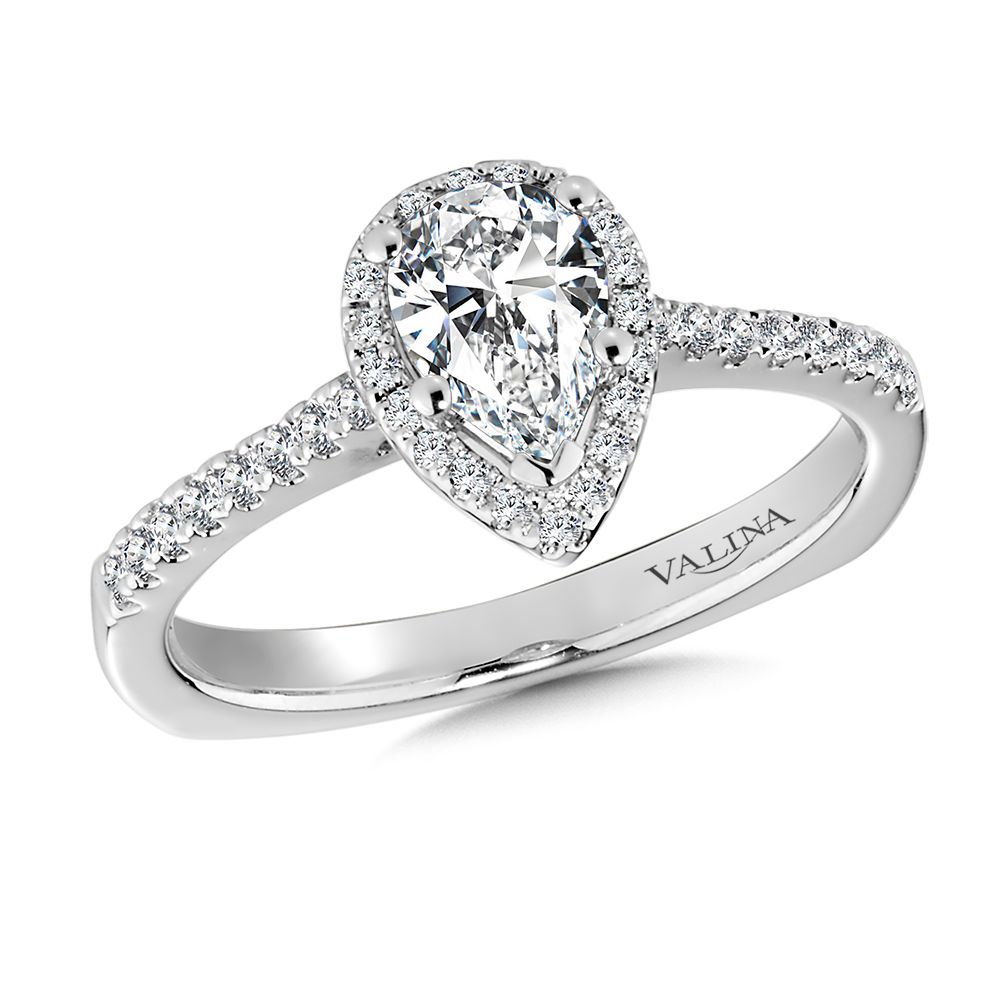 C5TT6WHg, Halo Style Diamond Engagement Ring,