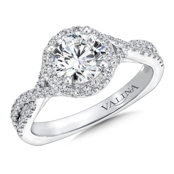 hoS5AFX4, Infinity Round Halo Engagement Ring,